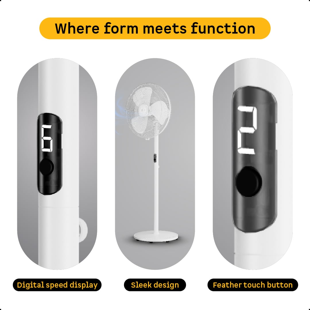 Renesa Pedestal Fan Remote Control with Smart Functions - product feature