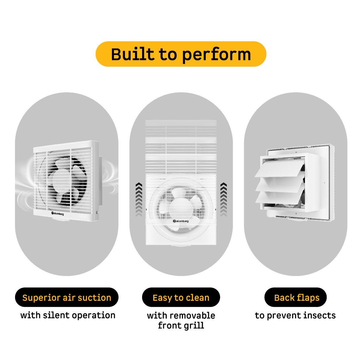 Efficio Exhaust Fan Ultra-Low Noise Operation - product feature