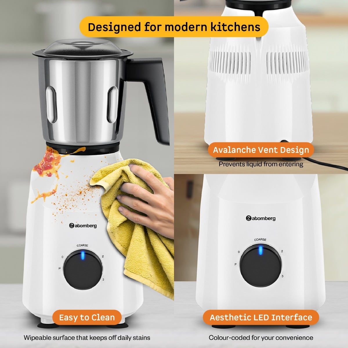 Xiana Mixer Grinder Powerful 750W Intelligent Motor - product feature
