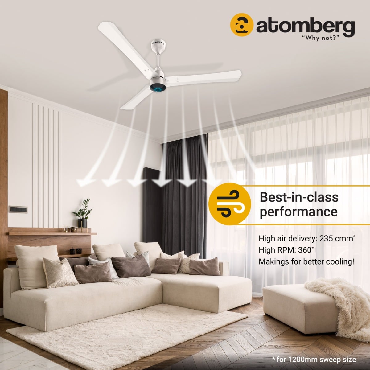 Atomberg Renesa Plus 48 inches Ceiling Fan description image 2